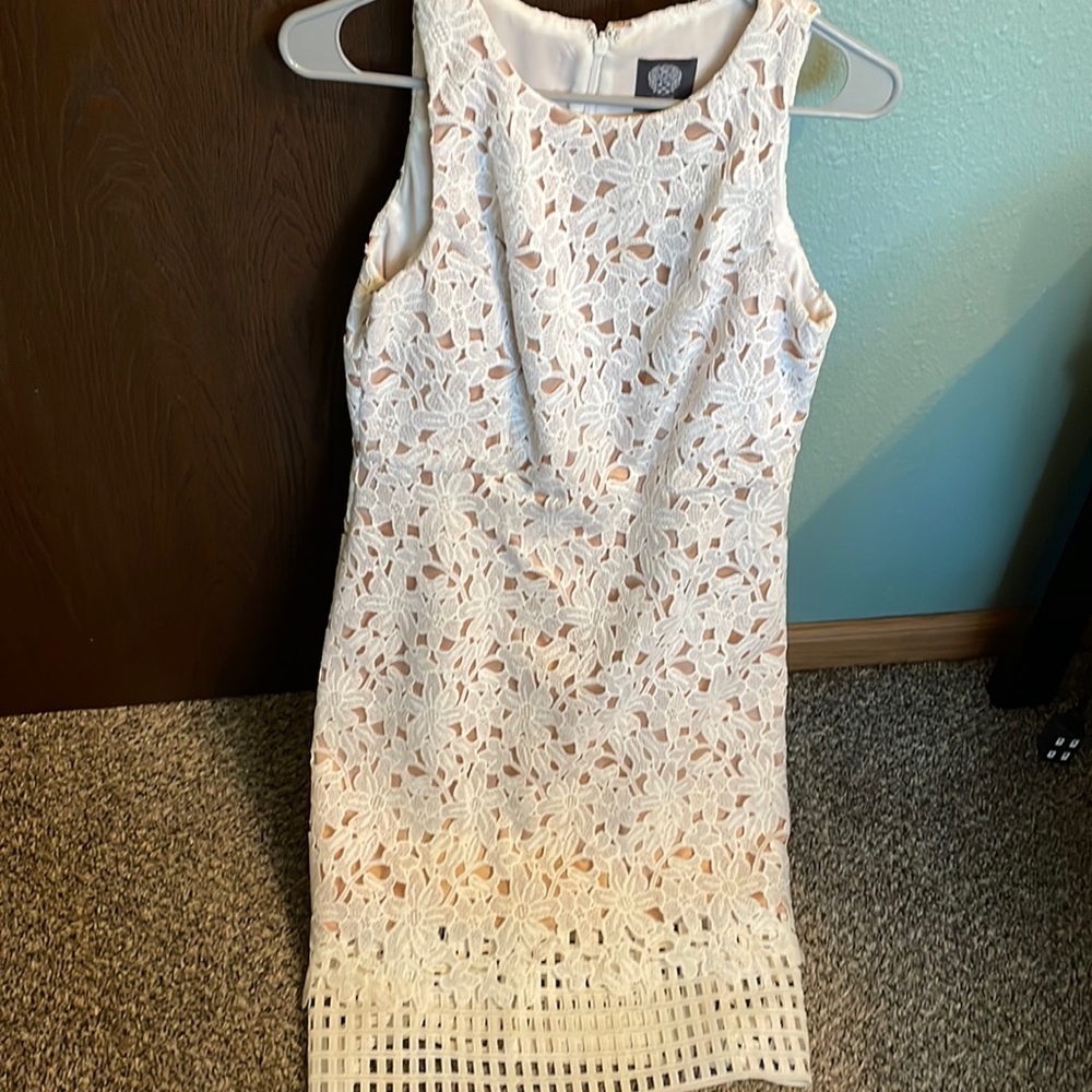 Vince camuto white sheath dress
